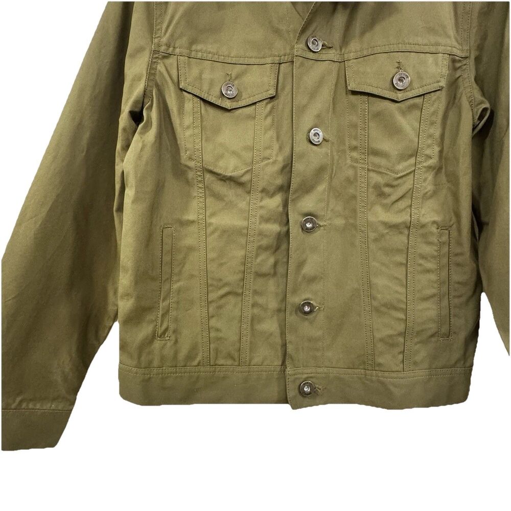 UNTUCKIT Men's Small Olive Green Rizzo Waxed Lightweight Utility Jacket New Tags - Picture 3 of 7